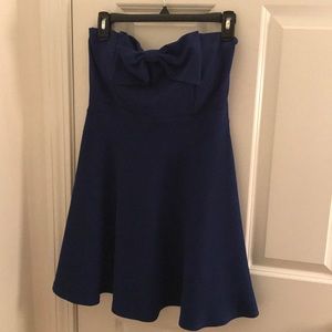 Bow dress! Navy blue and worn once!